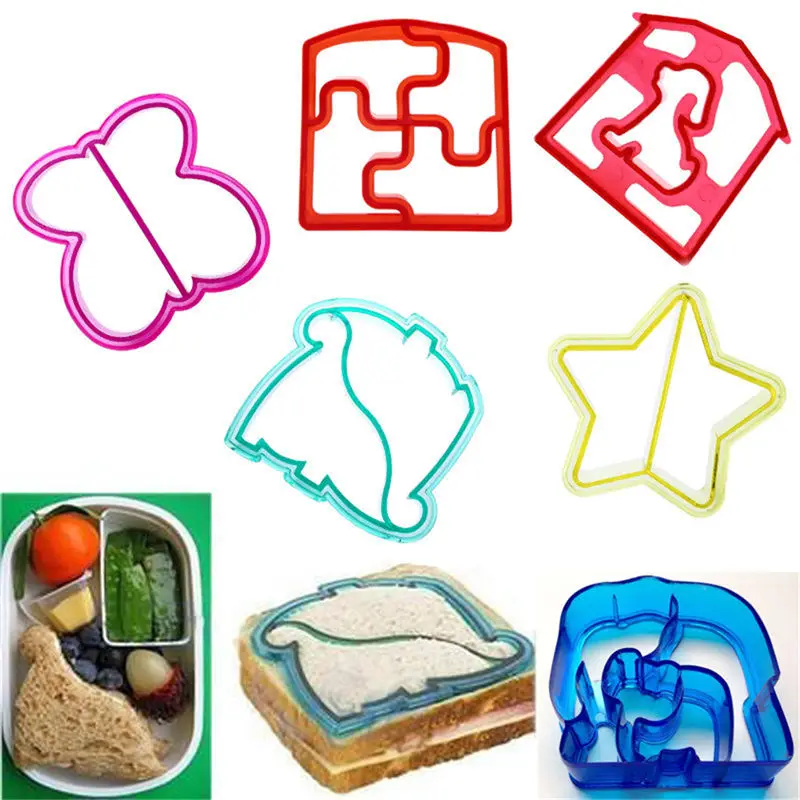 Sandwich Cutters Multi Shape Plastic Cookie Cutter Mold Bread Presses DIY Baking Biscuit Mould
