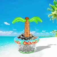 1pc inflatable palm tree cup holder pool party float drink holder swimming pool float beer cooler pool toy floating coasters