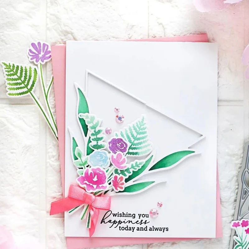 Красивые листья цветок полый фон металлические высечки Сделай Сам Скрапбукинг