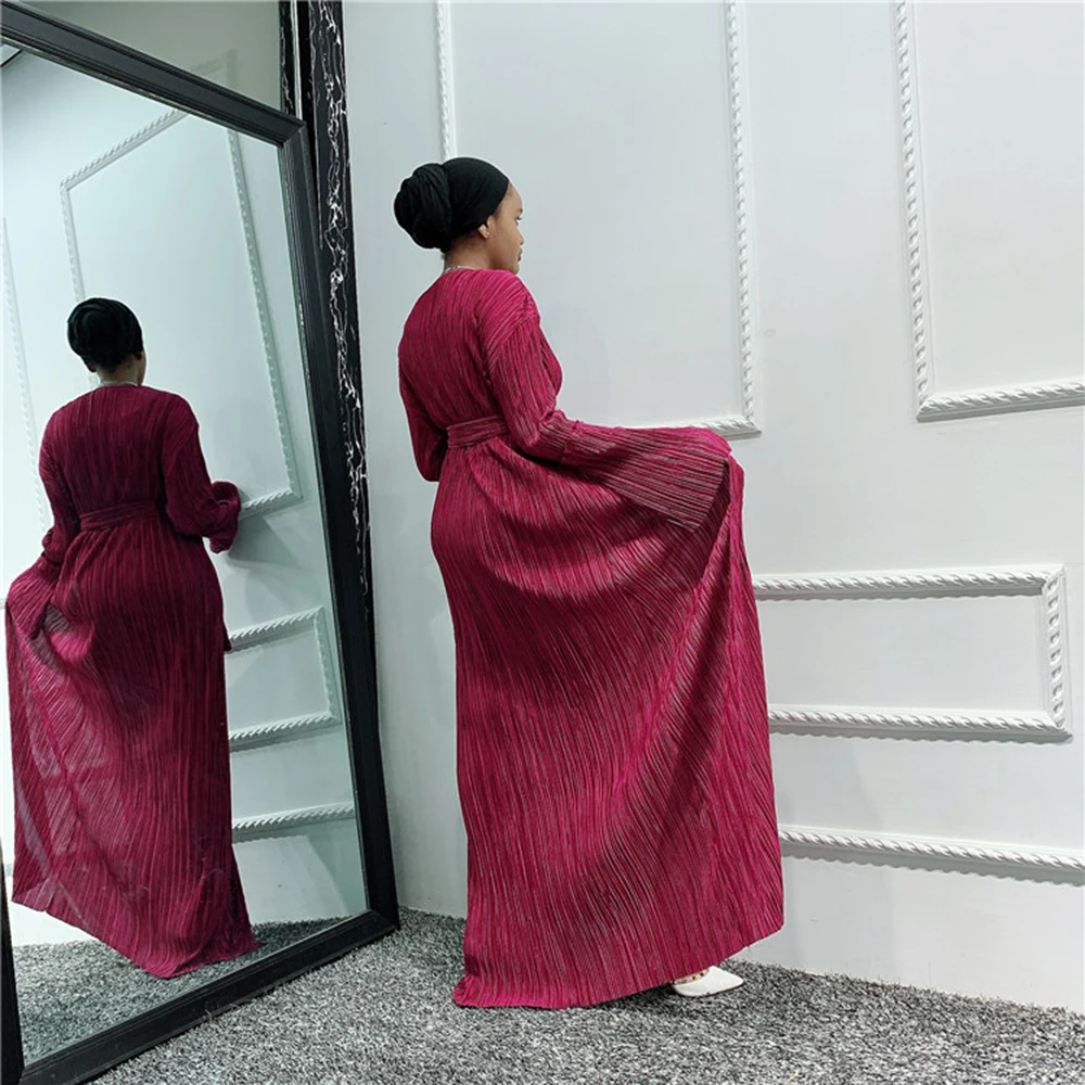 Кимоно женское Плиссированное в арабском стиле мусульманский хиджаб из Дубая