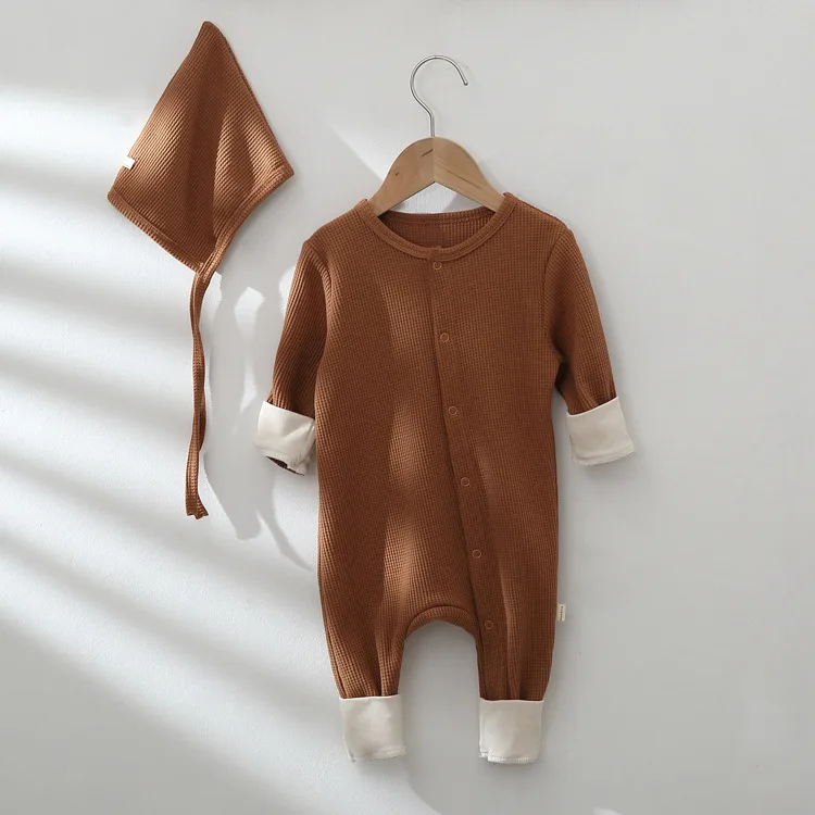 

2021 Spring New Style Cotton Long Sleeve Bodysuit Newborn Toddler infant boy girl Solid fashion baby Romper