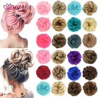 huaya synthetic curly donut chignon hairpieces elastic updo chignon fluffy messy scrunchies hair bun for women