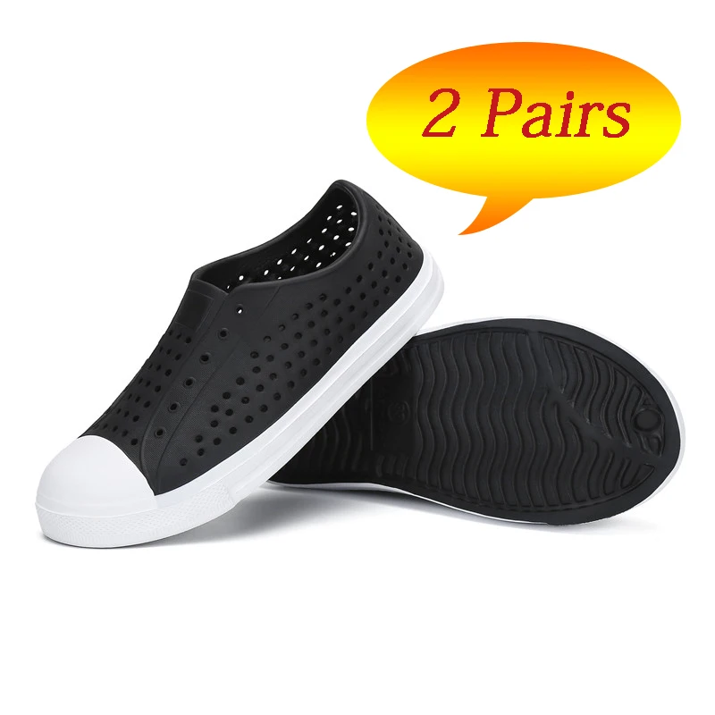 2 Pairs Boys Girls Shoes Summer Kids Beach Sandals Children River Clogs Casual Flat Outdoor Sneakers tenis infantil | Детская одежда и