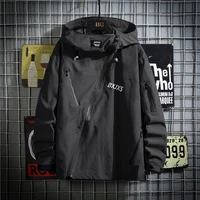 retro jacket men windbreaker hooded jacket japanese streetwear solid plus size oversized jacket hip hop coat zipper autumn 5xl