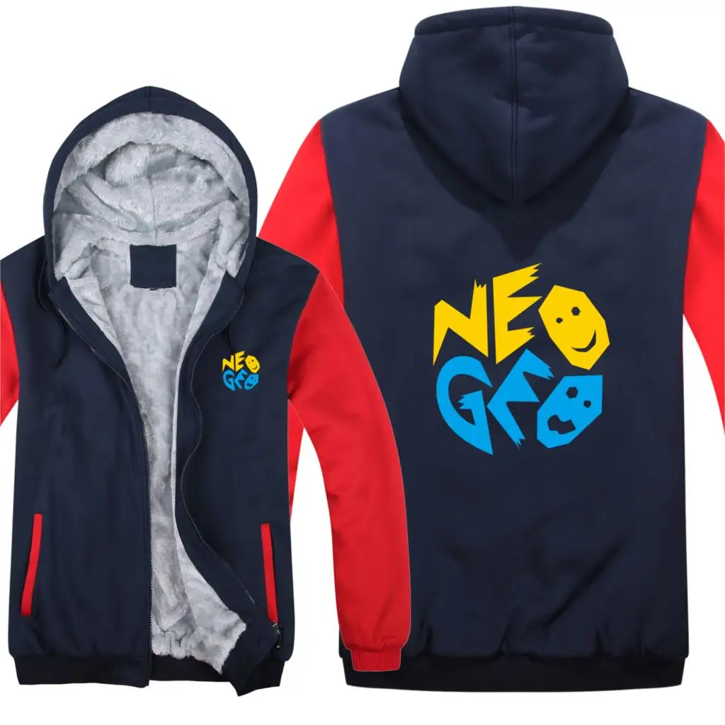 

Winter Neo Geo MVS Hoodies Warm Men Fashion Wool Liner Jacket Neo Geo MVS Sweatshirts Men Coat