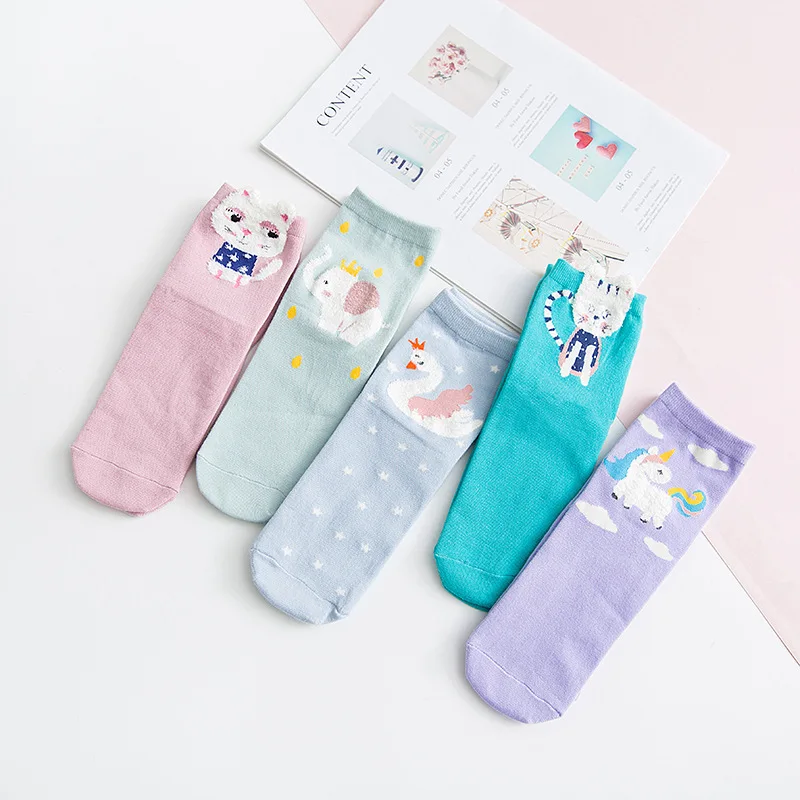 Модные милые носки с героями мультфильмов дышащие спортивные носки|Носки| |