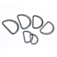 25 45mm black metal d ring connector loop d bag clasp connector buckle d circles belt strap buckles for handbag purse hardware