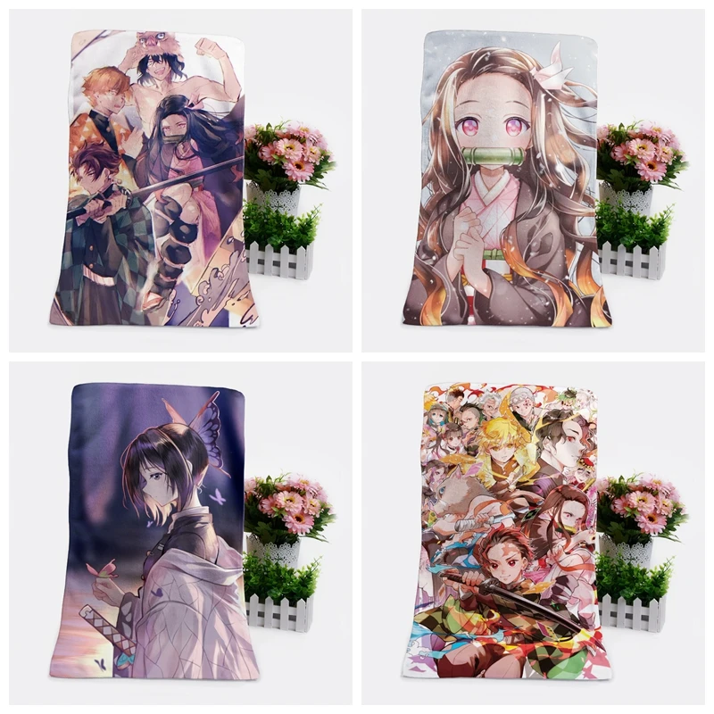 IVYYE 1 шт. Kimetsu no Yaiba Модные индивидуальные аниме банные полотенца носовой платок
