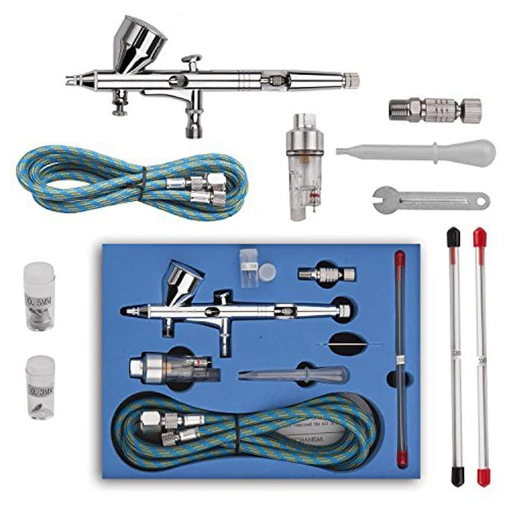 Аэрограф с распылителем краскопульт компрессором двойное действие