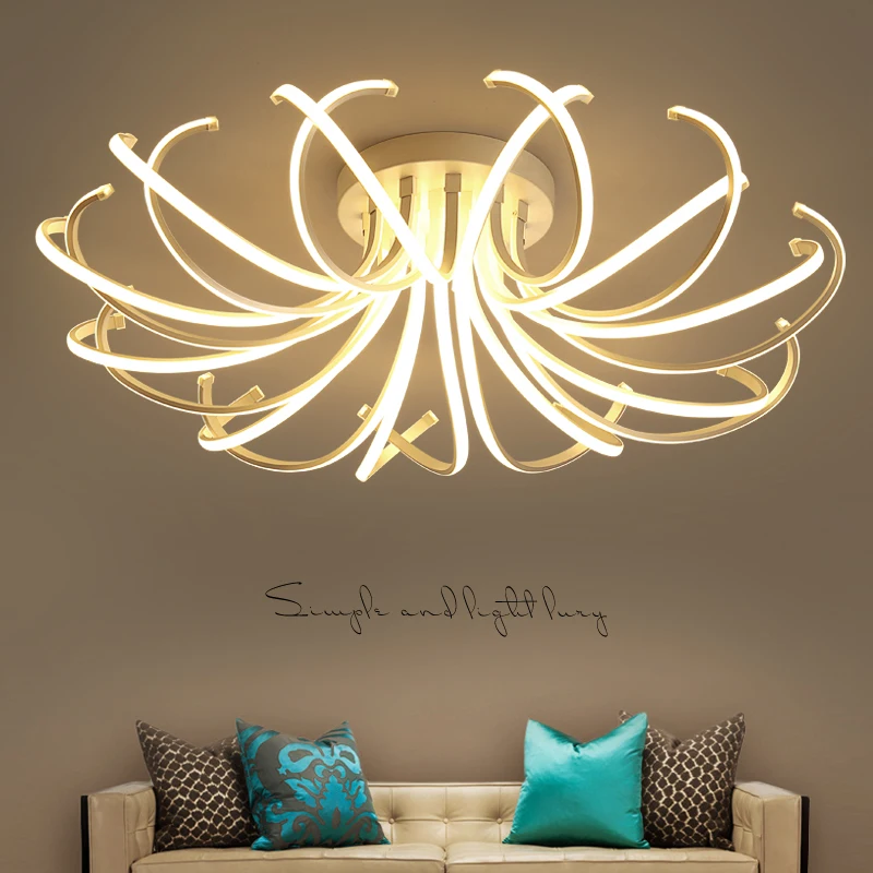 New Nordic LED chandeliers can be used in modern living room bedroom dining aisles with suspended acrylic dimming chandeliers