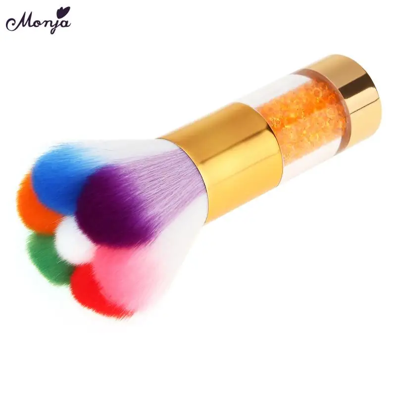 

2 Colors High Quality Diamond Nail Cleaning Brush Soft Nail Art For Acrylic & UV Gel Dust Cleaner Brush Manicure Pedicure Tools