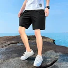 Шорты мужские тонкие из вискозы, повседневные быстросохнущие спортивные штаны в Корейском стиле, летние