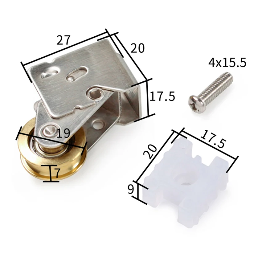 Колесо для раздвижной двери из алюминиевого сплава 768 дюйма подшипник