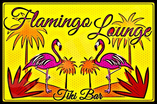 

Flamingo Lounge Metal Sign 8x12 Bar Pub Happy Hour Martini