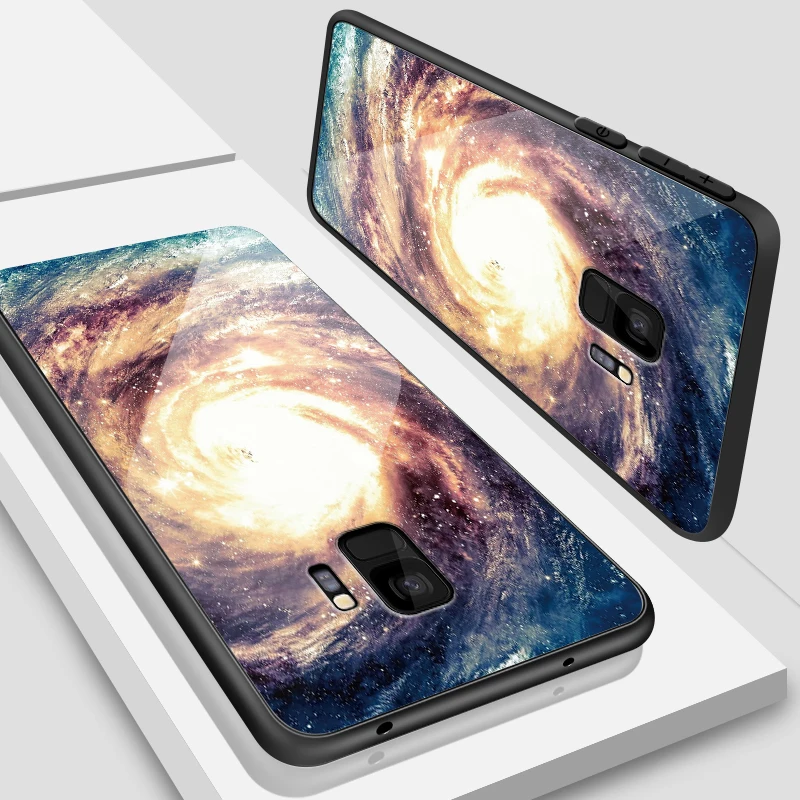 W343 for OnePlus 3T 3 5 6T 5T 6 7 7 Pro Anti Knock Tempered Glass Cover for Samsung Galaxy S9 S8 S10 Plus Printing Fancy Phone Case - Цвет: W343