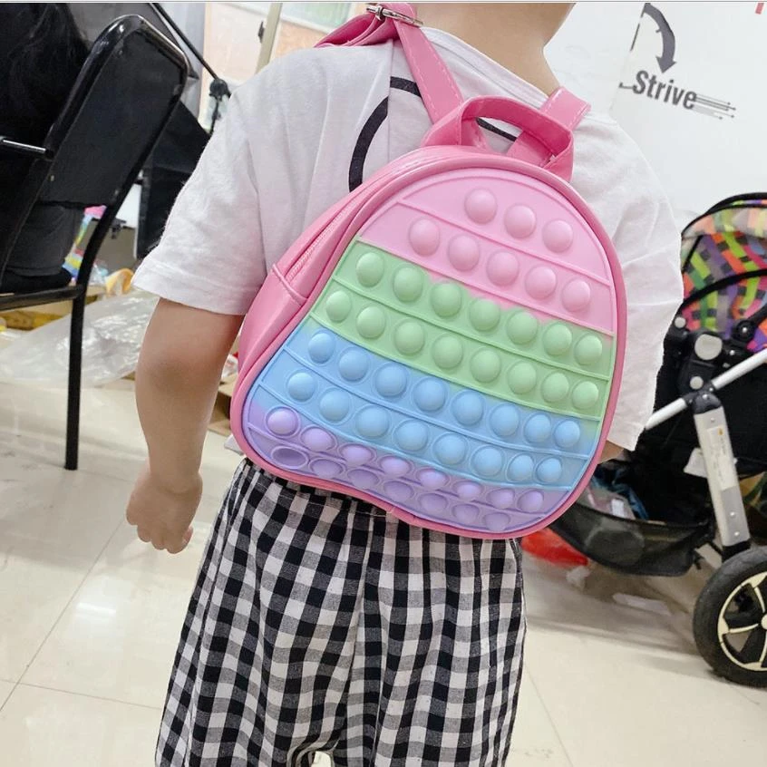 Милые детские игрушки-антистресс в сумке школьная сумка с пузырьками Детский