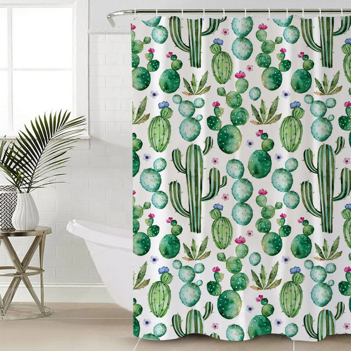 Длинные тканевые занавески для ванной комнаты с крючками | Дом и сад