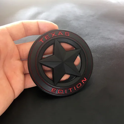 style 2 1 шт., 3D металлическая эмблема «Texas Edition», щит, пентаграмма, эмблема, значок, автомобильный крыло, наклейка на боковой корпус для Wrangler Liberty Grand, автомобильный Стайлинг - Название цвета: style 2