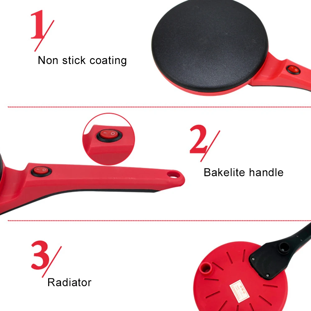 20 см электрическая креповая машина для приготовления пиццы сковорода