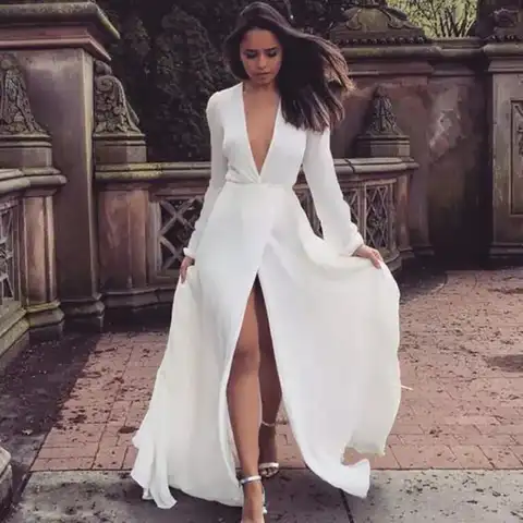 Plus size elegant long sleeves Wedding dresses vestidos de novia wedding party Dress Robe De Soiree свадебные платья bride to be