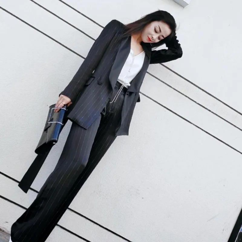 Высококачественные модные офисные женские костюмы из 2 предметов элегантные