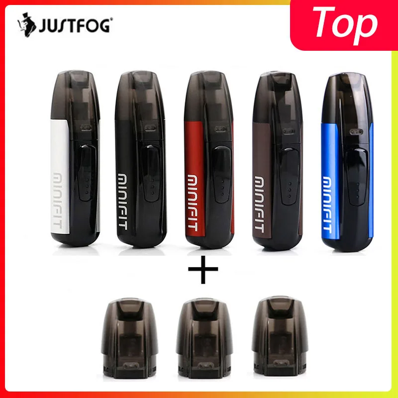 Justfog minifit стартовый комплект 370 мАч все в одном vape комплект как justfog q16 с батареей MINIFIT компактный pod vaping устройство