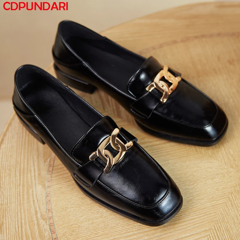 

Ladies Plus Size Chain Square Toe Flat Shoes Women Spring Summer Casual Loafers Flats Zapatos Casuales De Mujer Zapatos Planos