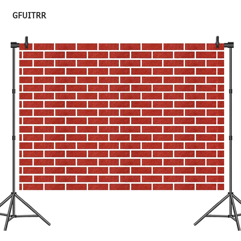 GFUITRR фон для фотосъемки Улица Сезам детский день рождения красная кирпичная
