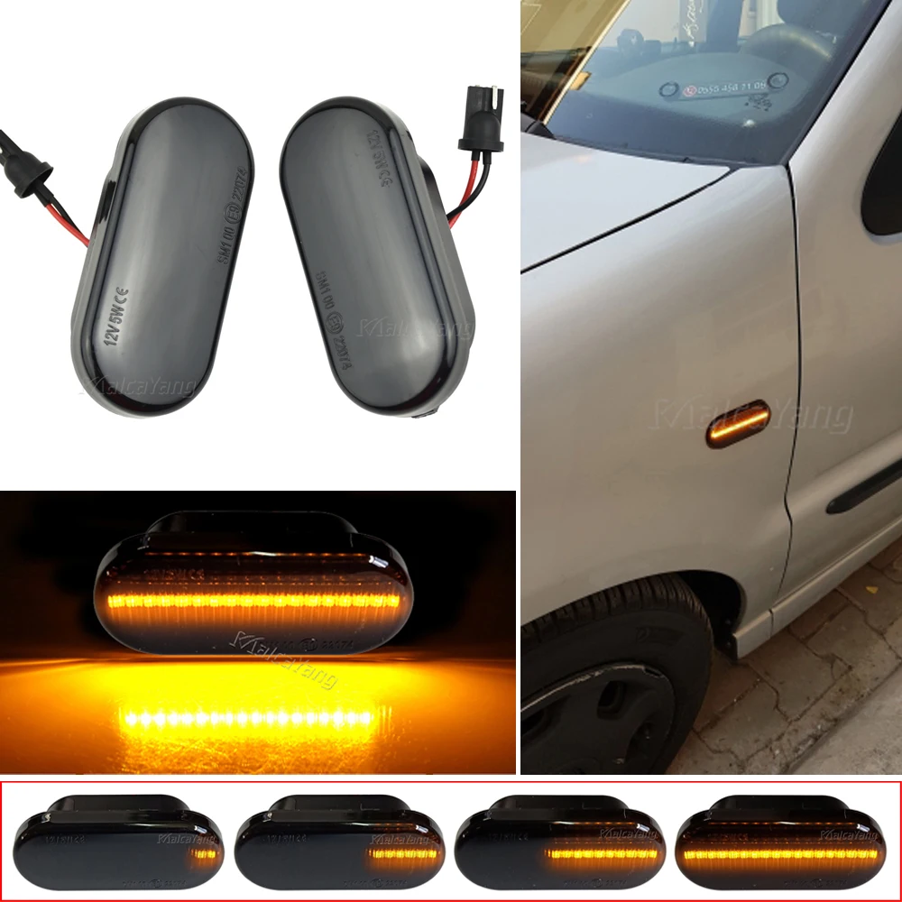 

2Pcs LED Dynamic Side Indicator Marker Signal Light Lamp Sequential Flashing Light For VW MK4 Jette Bora Golf 3 4 Lupo Passat