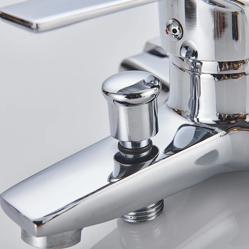 Square Bathtub Shower Faucets Floor Standing Faucet Hot Cold Water Tap