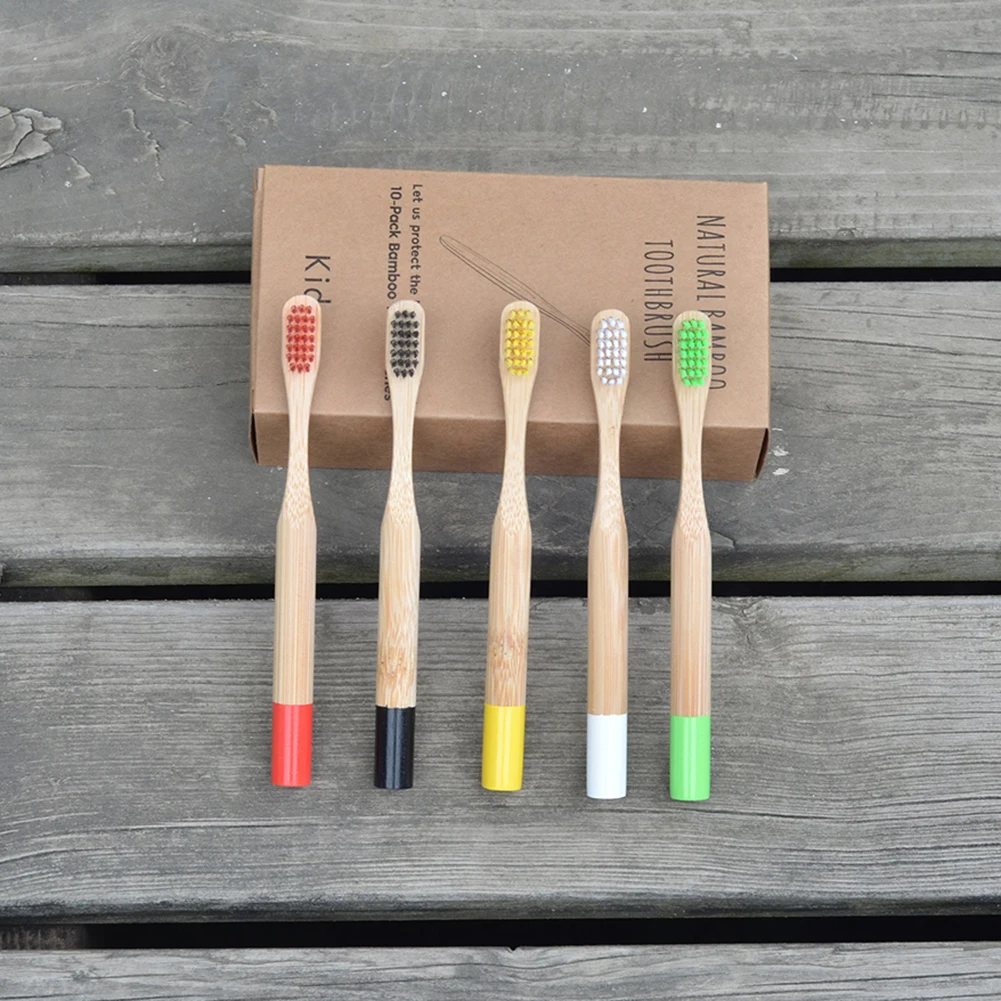 5 шт. биоразлагаемые пластиковые зубные щетки со средней щетиной экологически