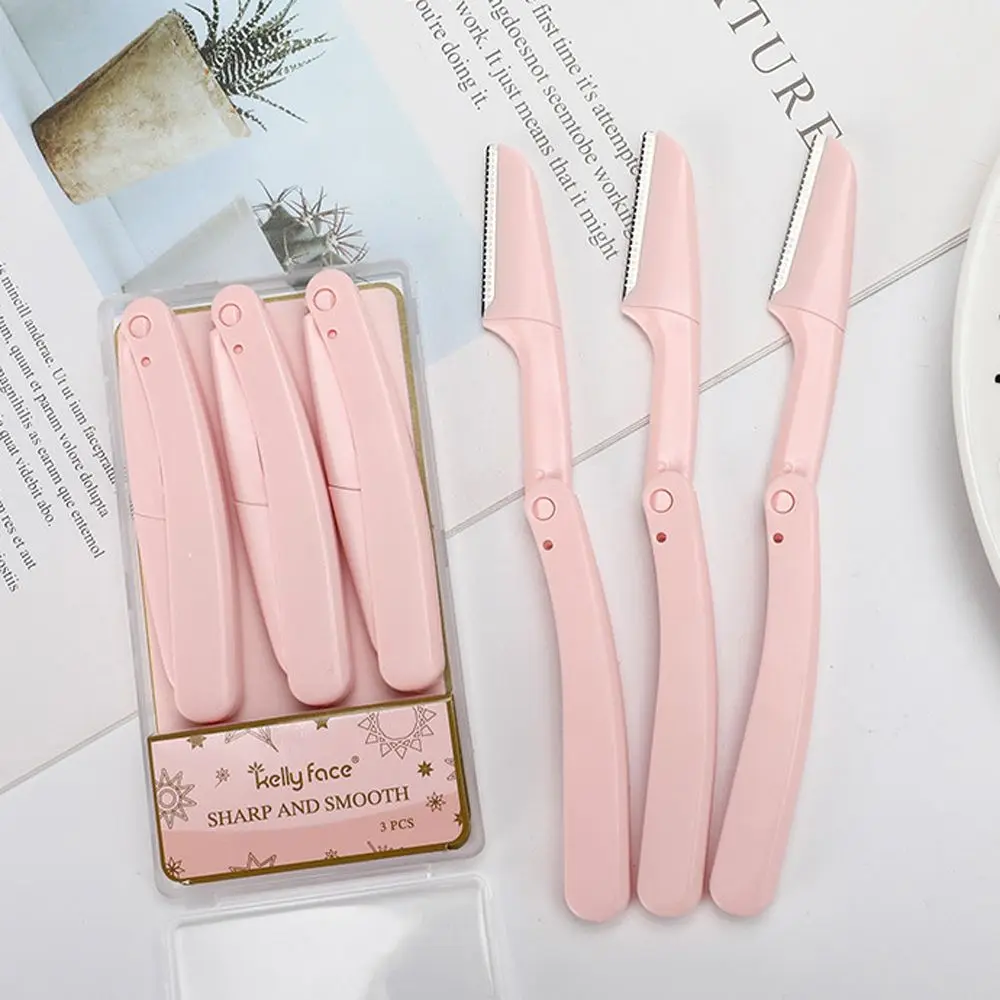 

3Pcs/set Waterproof Facial Eyebrow Trimmer Armpit Hair Razor Eye Brow Shaper Shaver Stainless Steel Blades Makeup Tools