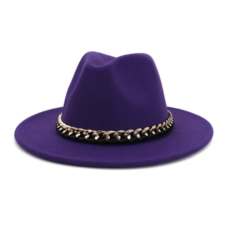 

fedoras black khaki women's hat panama caps hat Jazz caps Church felted chain belt cowboy casual luxury winter hats for women