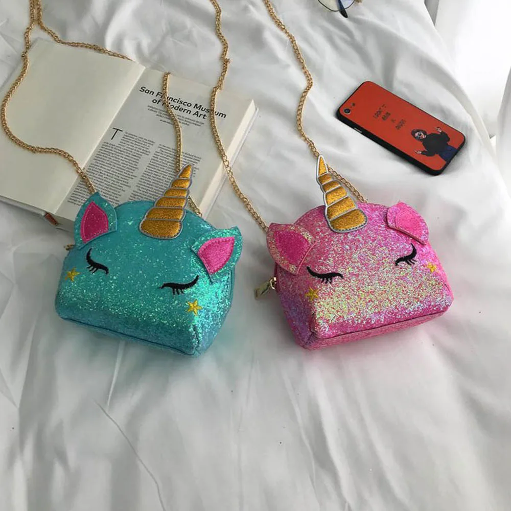 

Сумка с блестками и единорогом, сумки на плечо для девочек, милые сумки-мессенджеры с единорогом, Детский кошелек для мелочи, Женский кошеле...