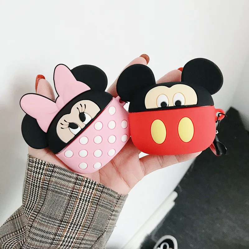 

Soft Silicone Cute Mouse Case For Airpods pro or 1/2 Cartoon Glitter Wireless Headphones Shockproof Shell