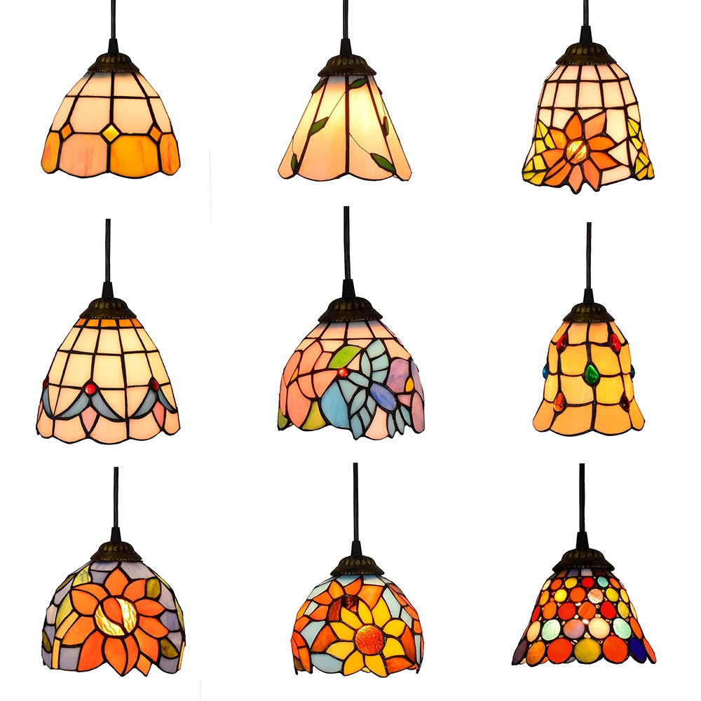 Светодиодная лампа в марокканском стиле средиземноморском с витражным стеклом