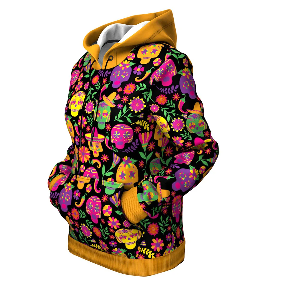 Толстовка с капюшоном для мужчин и женщин худи 3D-принтом мексиканского Дня