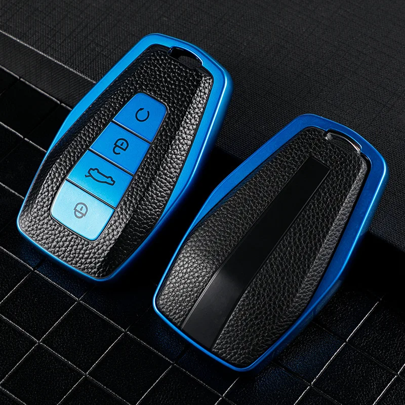 

Carbon fiber tpu car key cover full case for geely coolray 2019-2020 boyue atlas nl3 x7 ex7 suv gt gc9 borui emgrand key shield