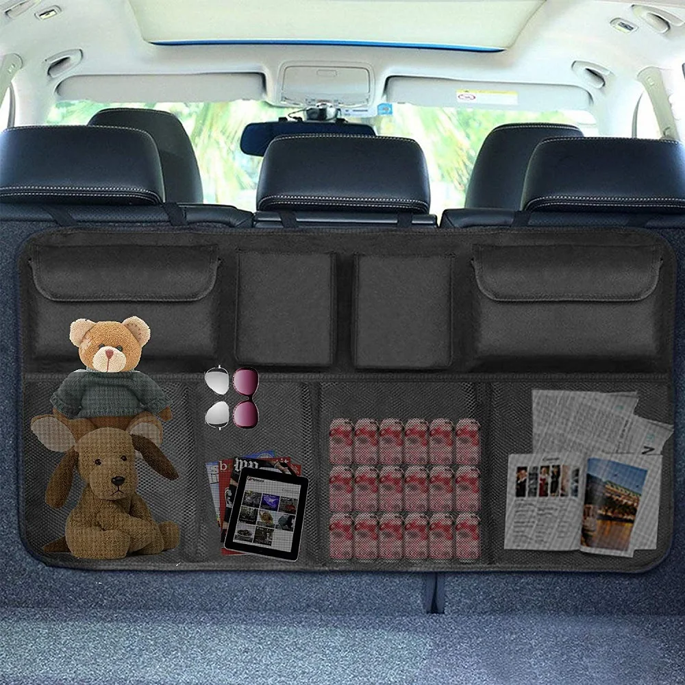 Car Back Seat Organizer Bag Storage Multi Pocket Hanging Nets Trunk Auto Stowing Tidying Interior Accessory Supplier | Автомобили и