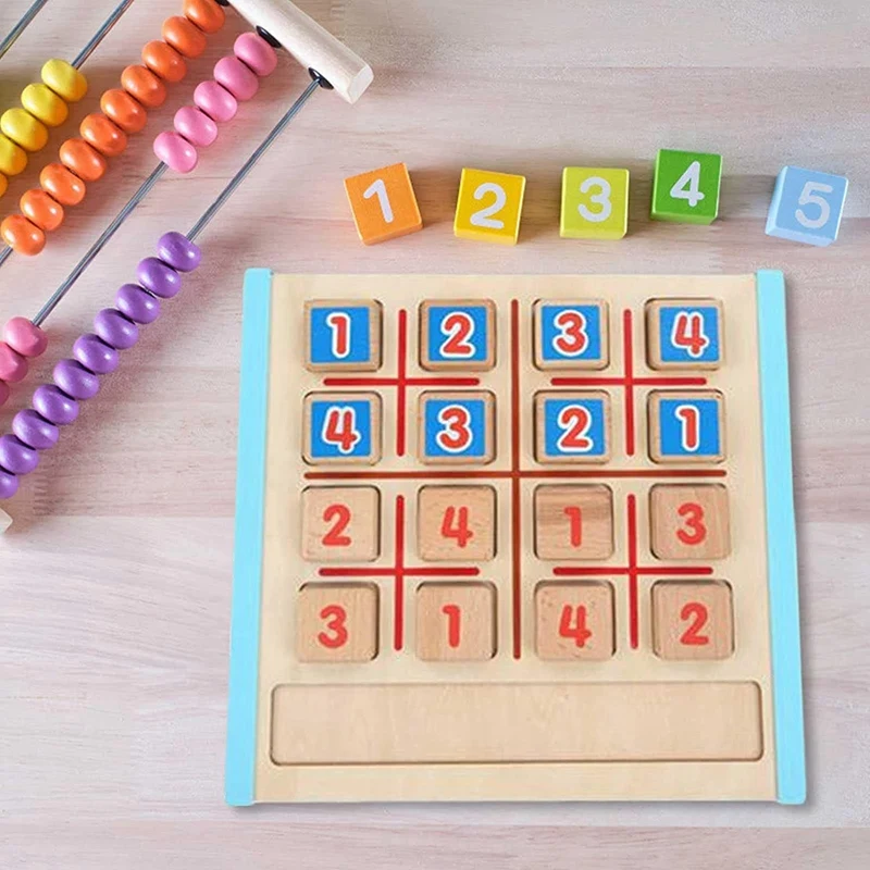 Деревянная настольная игра Sudoku с выдвижным ящиком-Математическая головоломка