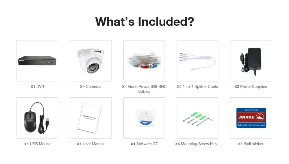 ANNKE 8CH 1080P Lite домашняя видео система безопасности H.264+ 5в1 1080N DVR 4X8X1080 P умная ИК купольная уличная Водонепроницаемая CCTV Камера