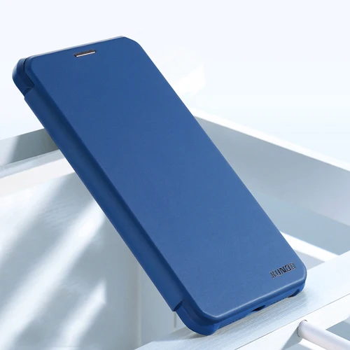 Для iPhone XR чехол Xundd роскошные подушки безопасности противоударный из искусственной кожи флип-чехол для iPhone XS чехол для iPhone X XS Max чехол Coque - Цвет: dark blue case
