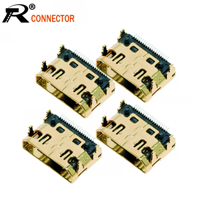 20 шт./лот Mini HDMI 19 PIN Женский 90 градусов разъем высокое качество позолоченный