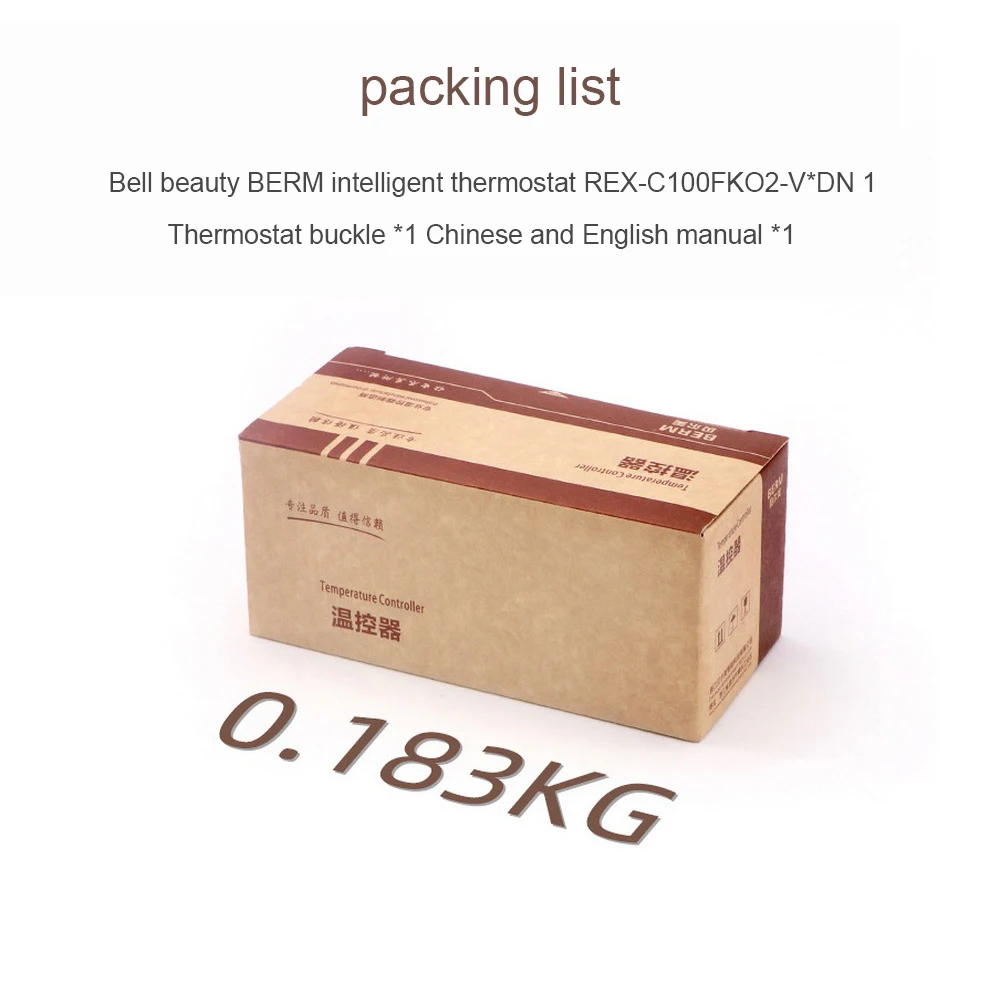 

Intelligent Thermostat REX-C100 Hermostat SSR Relay Output Digital Display SSR Adjustable Durable Temperature Controller