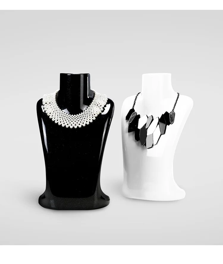 Glossy Female Mannequin Torso For Necklace Display