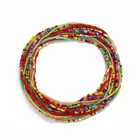 Женское летнее бикини 7 шт., эластичное Ювелирное Украшение разных цветов с бусинами для живота, цепочка на талию