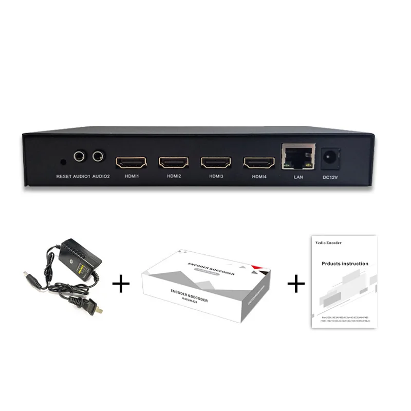4 * HDMI-совместимый видеокодер NTV H.265 H.264/MPEG4 HTTP/RTSP/HLS/RTMP кодер для прямого эфира WOWZA