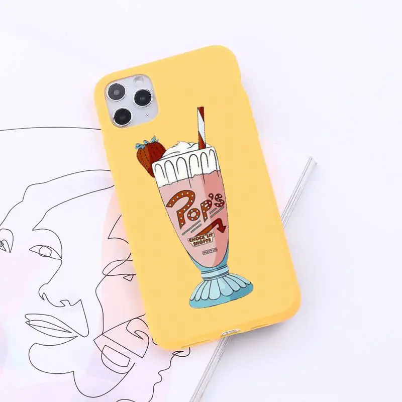 

American TV Riverdale Phone Case Candy Color for iPhone 6 7 8 11 12 s mini pro X XS XR MAX Plus