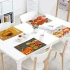 Матовые салфетки Happy Halloween, тыква, Нескользящие, термостойкие, моющиеся, для коврики обеденные комнат