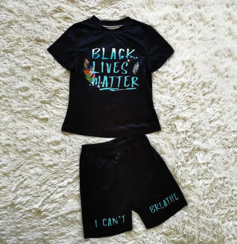 

Summer two piece set women outfits tracksuit letter print short sleeve shirt and shorts casual sportswear plus size clothing